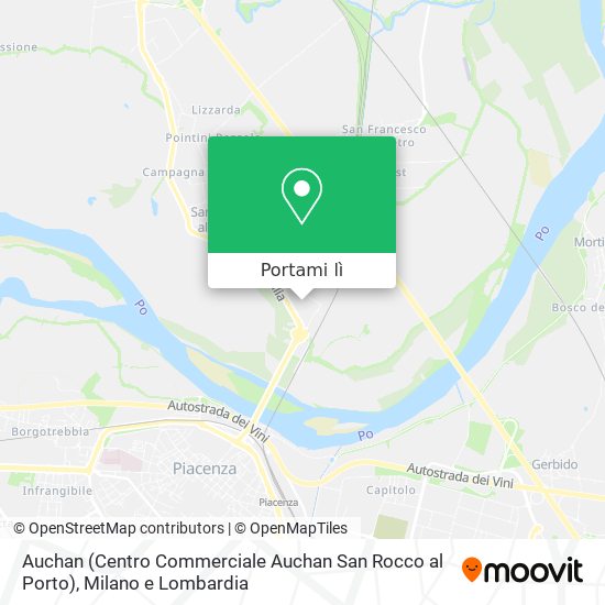 Mappa Auchan (Centro Commerciale Auchan San Rocco al Porto)