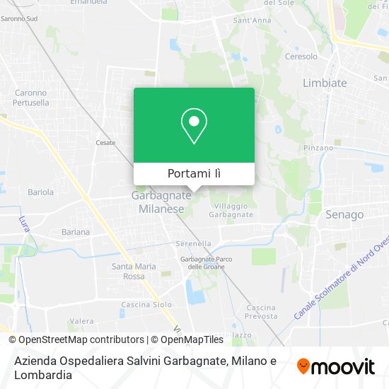 Mappa Azienda Ospedaliera Salvini Garbagnate