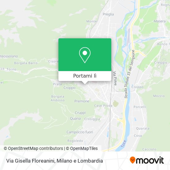 Mappa Via Gisella Floreanini