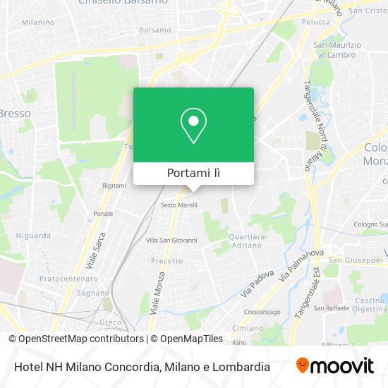 Mappa Hotel NH Milano Concordia