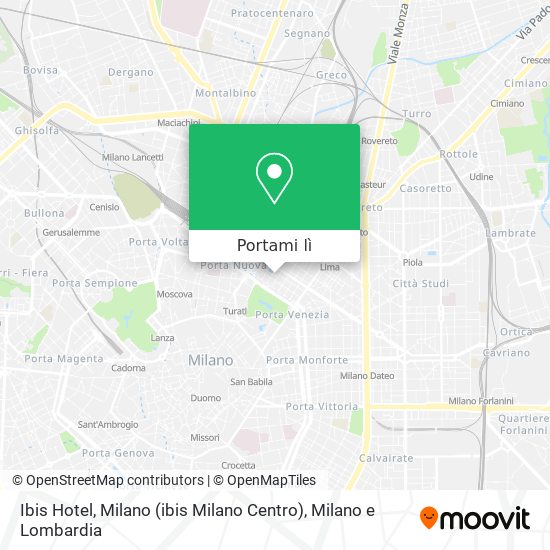 Mappa Ibis Hotel, Milano (ibis Milano Centro)