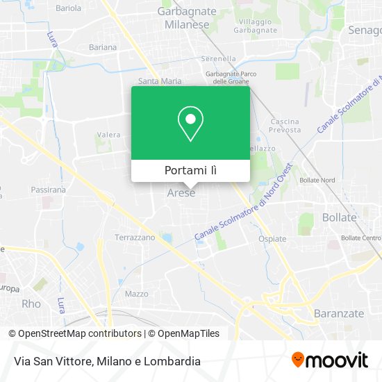Mappa Via San Vittore
