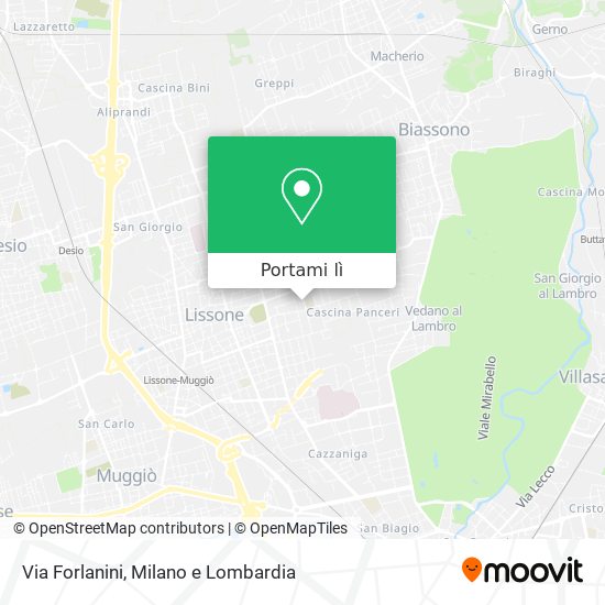 Mappa Via Forlanini