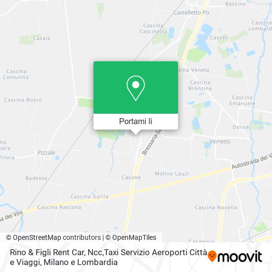 Mappa Rino & Figli Rent Car, Ncc,Taxi Servizio Aeroporti Città e Viaggi