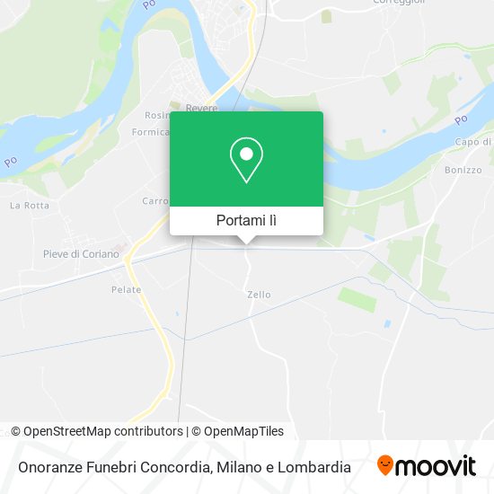 Mappa Onoranze Funebri Concordia