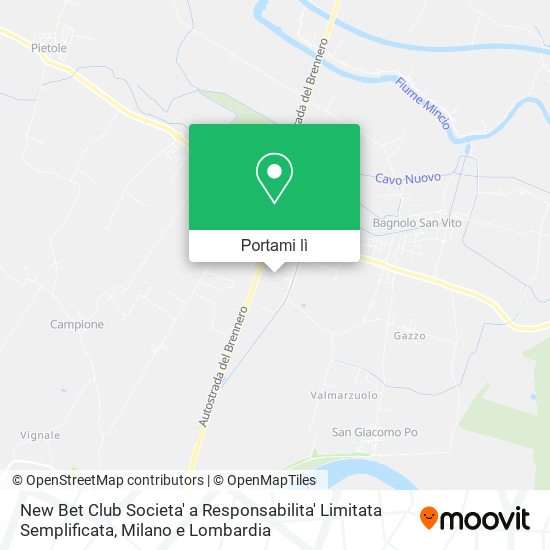 Mappa New Bet Club Societa' a Responsabilita' Limitata Semplificata