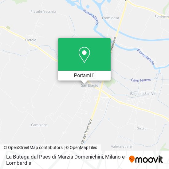 Mappa La Butega dal Paes di Marzia Domenichini