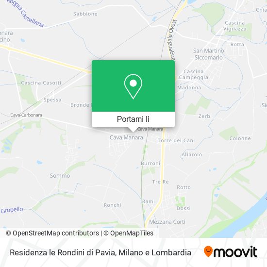 Mappa Residenza le Rondini di Pavia
