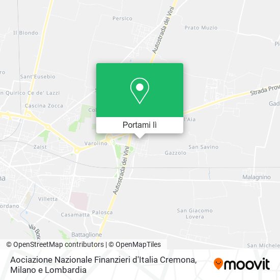 Mappa Aociazione Nazionale Finanzieri d'Italia Cremona