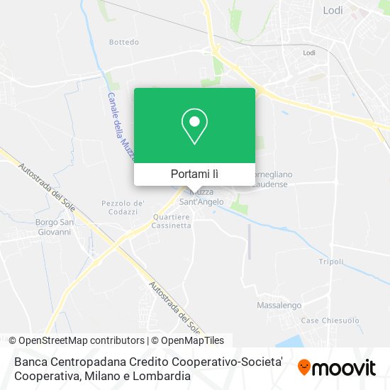 Mappa Banca Centropadana Credito Cooperativo-Societa' Cooperativa