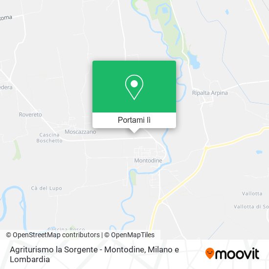 Mappa Agriturismo la Sorgente - Montodine