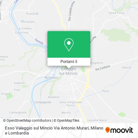 Mappa Esso Valeggio sul Mincio Via Antonio Murari