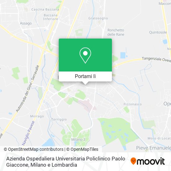 Mappa Azienda Ospedaliera Universitaria Policlinico Paolo Giaccone