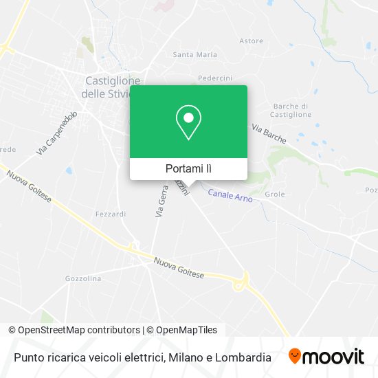 Mappa Punto ricarica veicoli elettrici