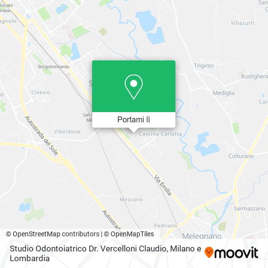 Mappa Studio Odontoiatrico Dr. Vercelloni Claudio