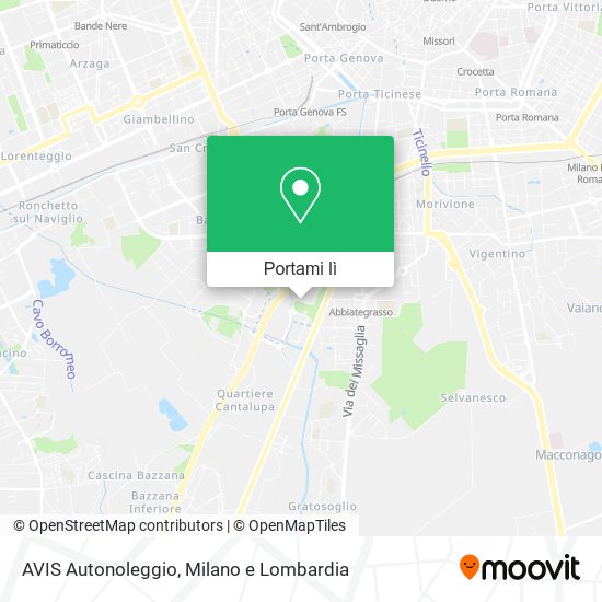 Mappa AVIS Autonoleggio