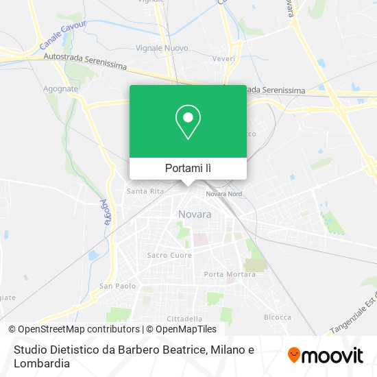 Mappa Studio Dietistico da Barbero Beatrice