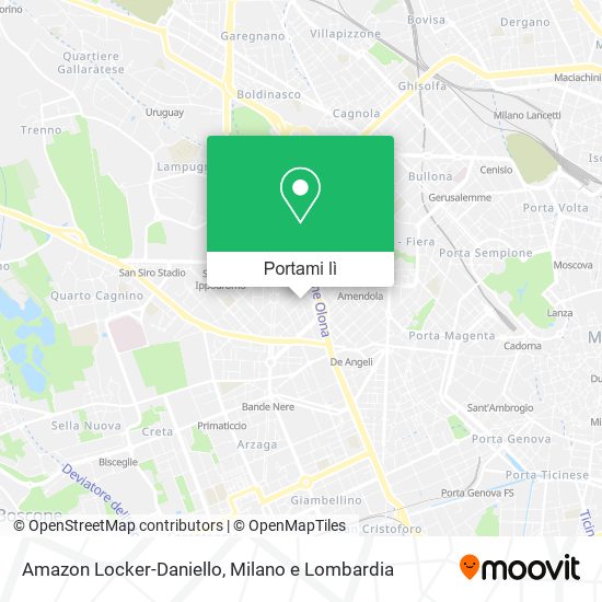Mappa Amazon Locker-Daniello