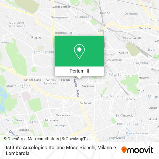 Mappa Istituto Auxologico Italiano Mosè Bianchi