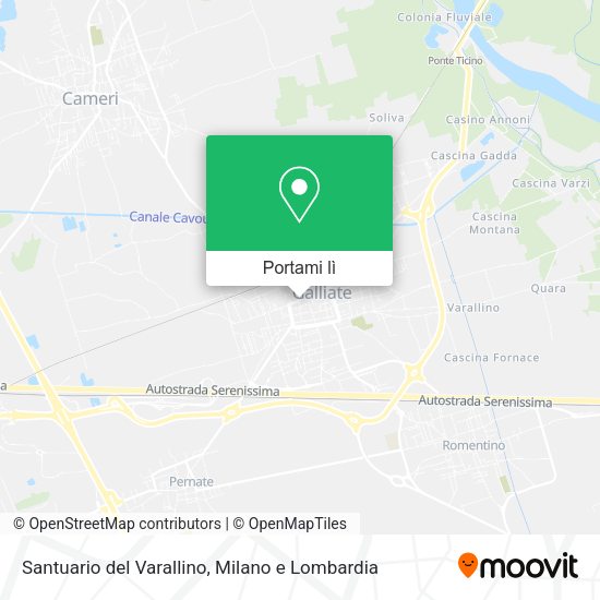 Mappa Santuario del Varallino
