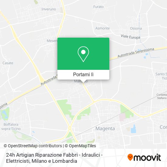 Mappa 24h Artigian Riparazione Fabbri - Idraulici - Elettricisti