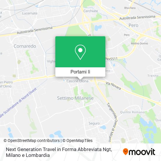 Mappa Next Generation Travel in Forma Abbreviata Ngt