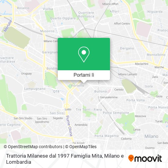 Mappa Trattoria Milanese dal 1997 Famiglia Mita