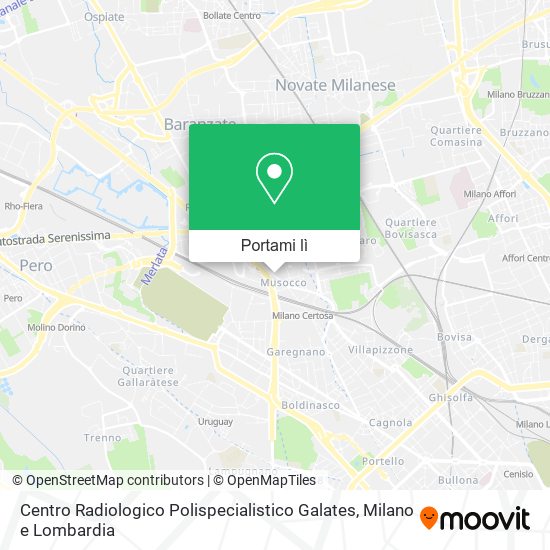 Mappa Centro Radiologico Polispecialistico Galates