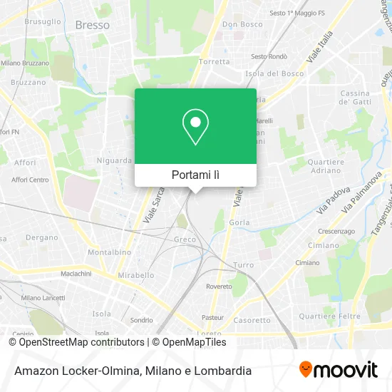 Mappa Amazon Locker-Olmina