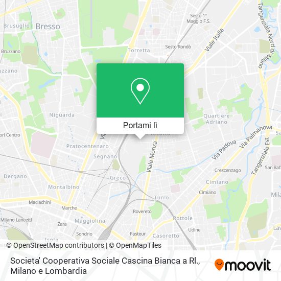 Mappa Societa' Cooperativa Sociale Cascina Bianca a Rl.