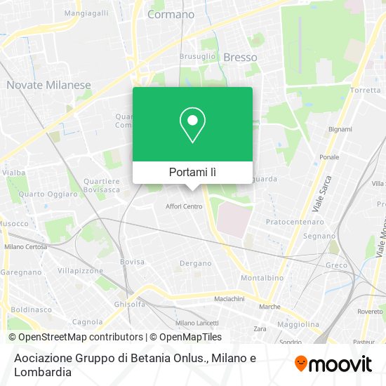 Mappa Aociazione Gruppo di Betania Onlus.