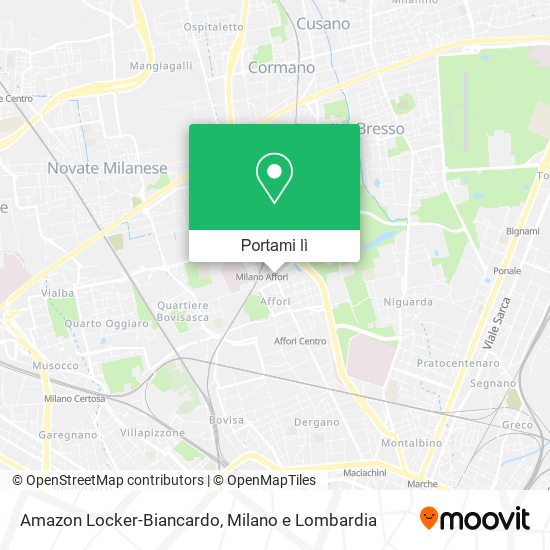 Mappa Amazon Locker-Biancardo
