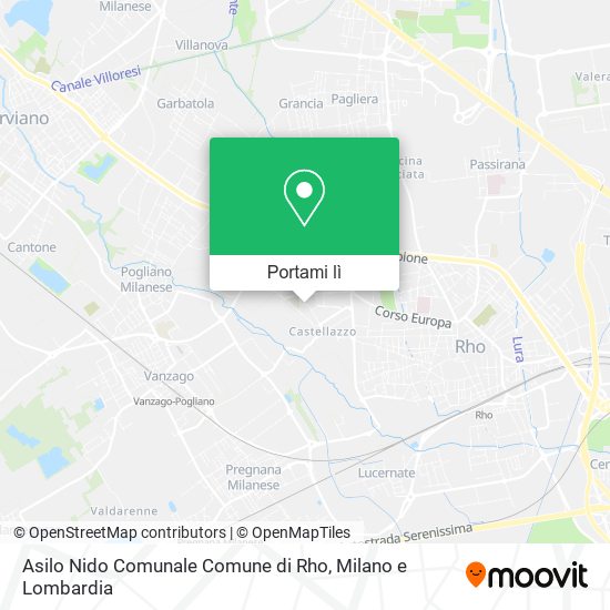 Mappa Asilo Nido Comunale Comune di Rho