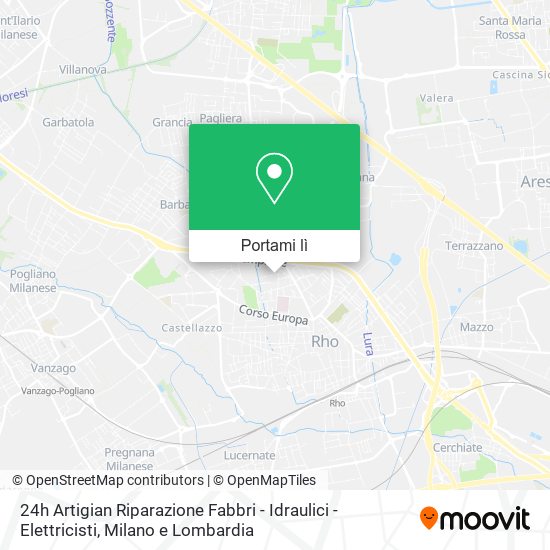 Mappa 24h Artigian Riparazione Fabbri - Idraulici - Elettricisti