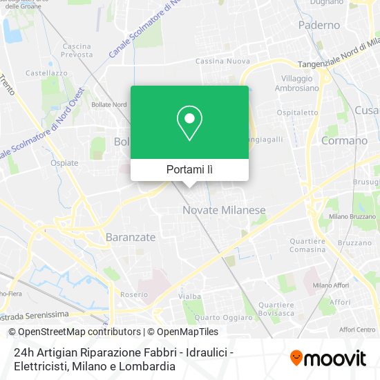 Mappa 24h Artigian Riparazione Fabbri - Idraulici - Elettricisti