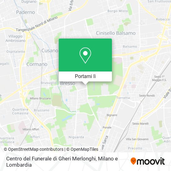Mappa Centro del Funerale di Gheri Merlonghi