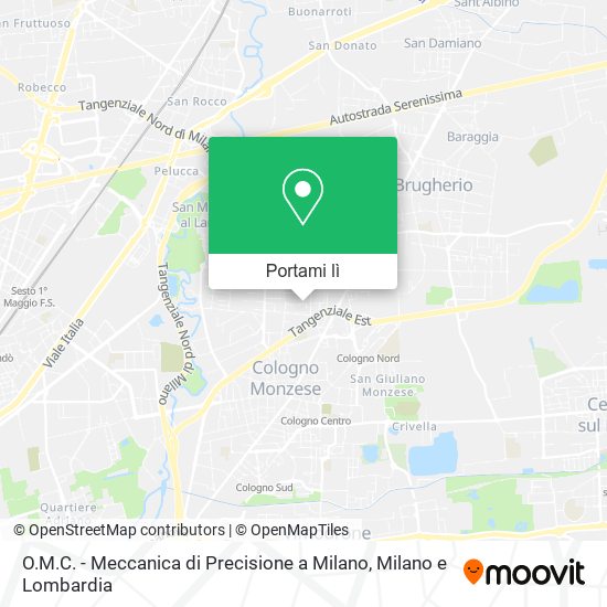 Mappa O.M.C. - Meccanica di Precisione a Milano