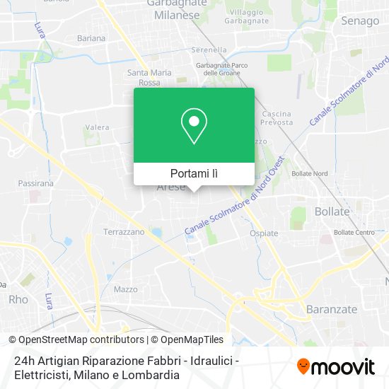 Mappa 24h Artigian Riparazione Fabbri - Idraulici - Elettricisti