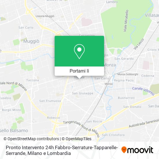 Mappa Pronto Intervento 24h Fabbro-Serrature-Tapparelle-Serrande