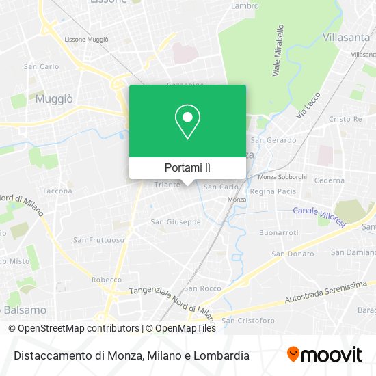 Mappa Distaccamento di Monza