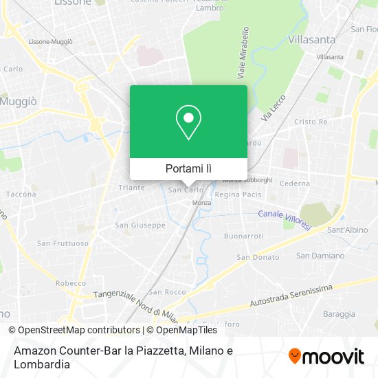 Mappa Amazon Counter-Bar la Piazzetta