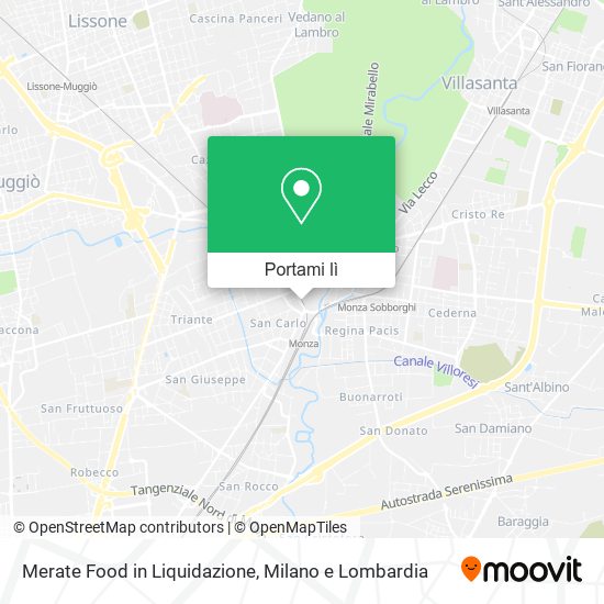 Mappa Merate Food in Liquidazione