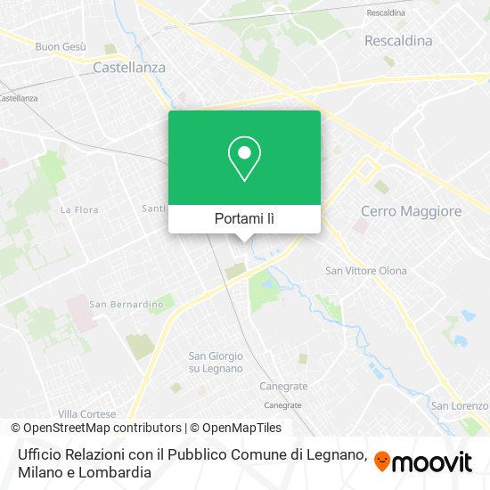 Mappa Ufficio Relazioni con il Pubblico Comune di Legnano