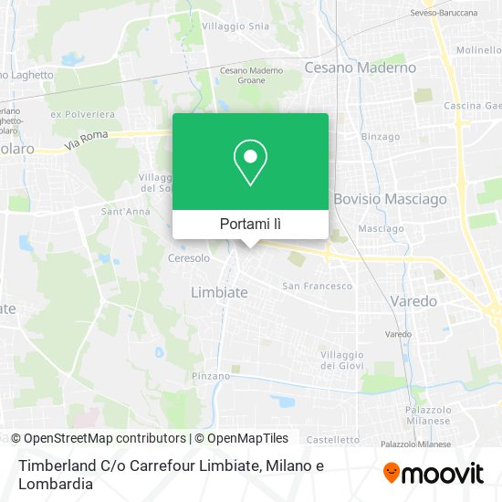 Mappa Timberland C / o Carrefour Limbiate