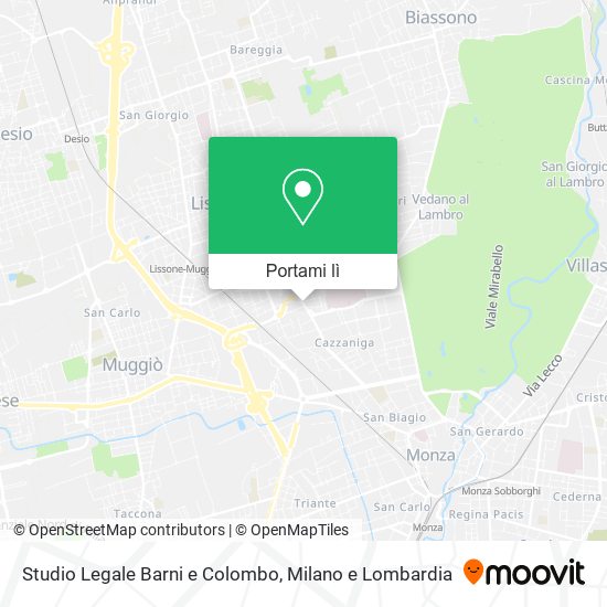 Mappa Studio Legale Barni e Colombo