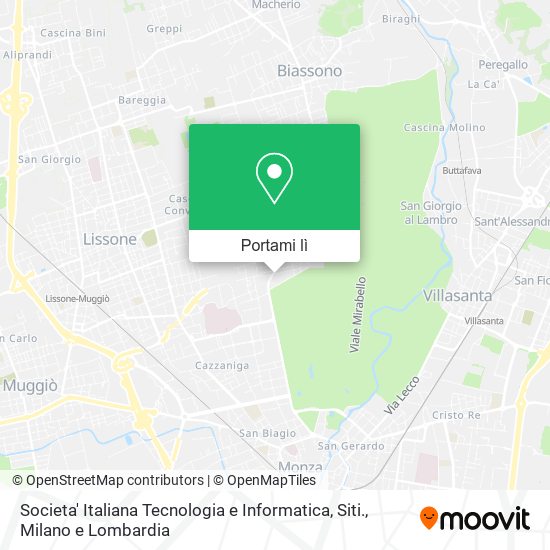 Mappa Societa' Italiana Tecnologia e Informatica, Siti.