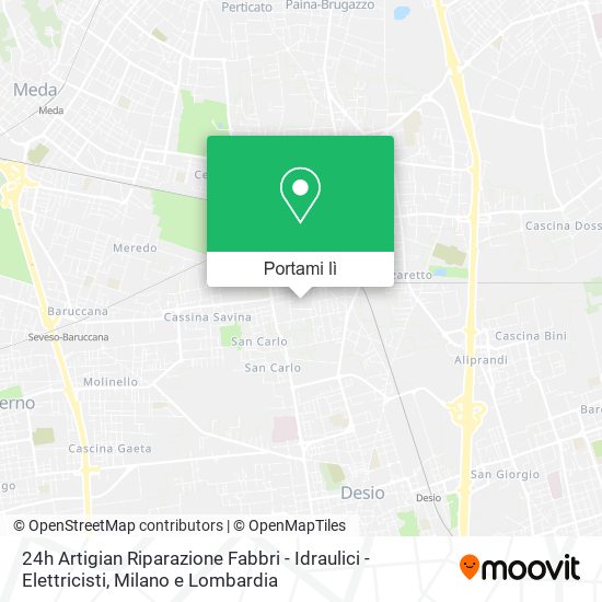 Mappa 24h Artigian Riparazione Fabbri - Idraulici - Elettricisti