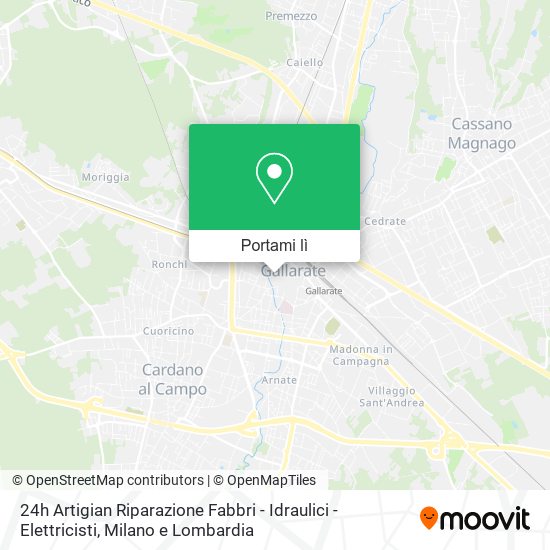 Mappa 24h Artigian Riparazione Fabbri - Idraulici - Elettricisti