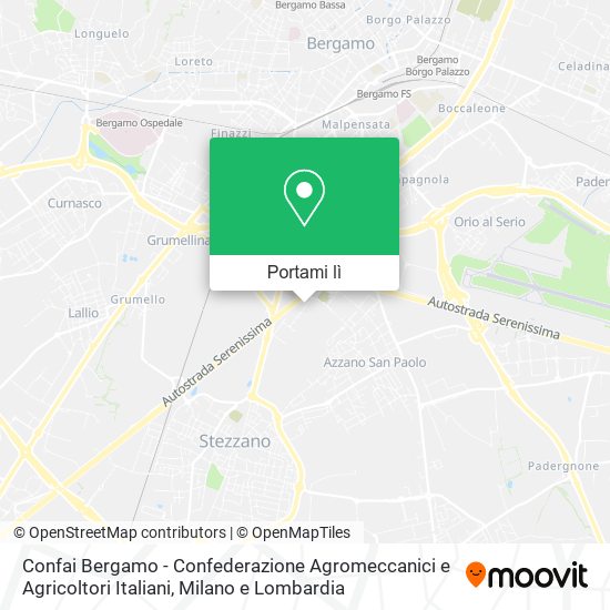 Mappa Confai Bergamo - Confederazione Agromeccanici e Agricoltori Italiani