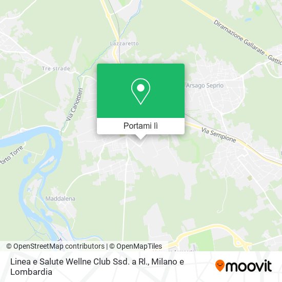 Mappa Linea e Salute Wellne Club Ssd. a Rl.